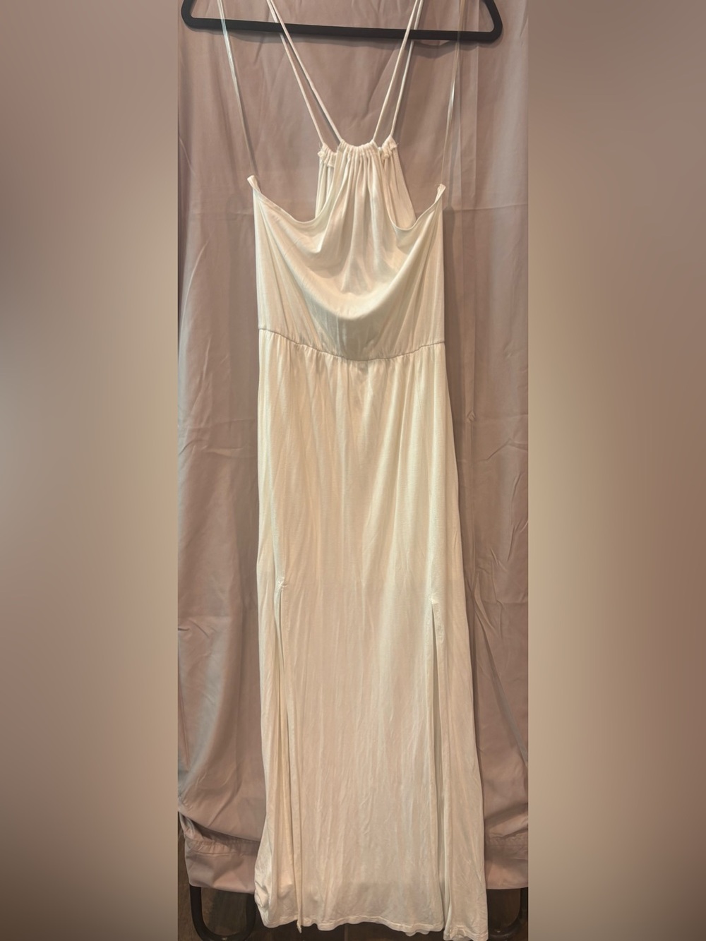 Miss Chievous Cream Satin Cowl Slip